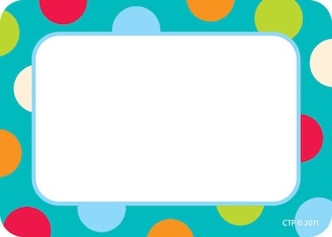 Creative Teaching Press Labels Dots on Turquoise 4516