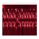 Packaged 1Ply Red Metallic Fringe Drape