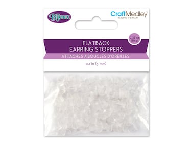 Multicraft Imports KC182A Rubber Flatback Earring BackStopper 5mm 200Pkg