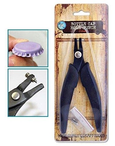 Bottle Cap Vintage Collection Hole Punch 18 mmRubber Handles Black