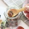 2 Pcs Mini Wooden Spoon with Short Handle Perfect for Small Jars of Jam Spices Condiments Sugar Honey Coffee Tea Mustard Ice Cream Milk Powder Kitchen Accessories Khaki