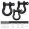 Smittybilt 13046B DRing Shackle 12 Threaded Pin 20 Ton Rating Black