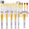 VANDER Makeup Brushes 24pcs Premium Synthetic Makeup Brush Set for Foundation Professional Eyeshadow Eyeliner Concealer Make up Brush Kit Without Makeup Bag Champagne