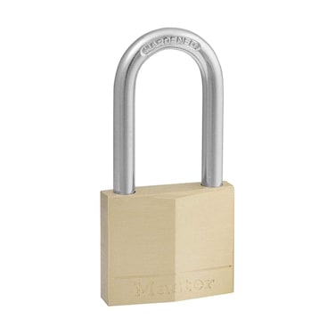 Master Lock 140DLF Solid Brass Padlock with Key 1 Pack