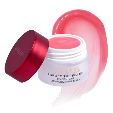 LAWLESS Forget the Filler Lip Mask  Cherry Vanilla  Premium Overnight Lip Plumping Treatment with Natural Ingredients Designed to Plump Hydrate and Smooth Lips  028 oz
