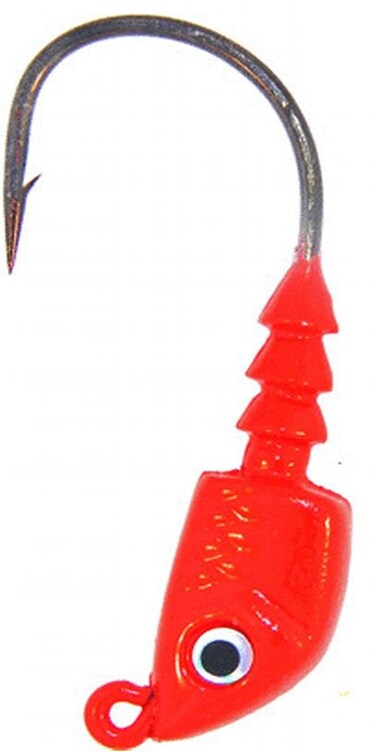 Bass Assassins LeadRed Eye 14Ounce Jighead LurePack of 4 Red Eye Size 40