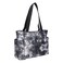 BUILT Puffer Tote Lunch Bag Lightweight Insulated and Reusable Black and White Nightfall Tie Dye 11 Can Capacity
