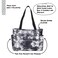 BUILT Puffer Tote Lunch Bag Lightweight Insulated and Reusable Black and White Nightfall Tie Dye 11 Can Capacity