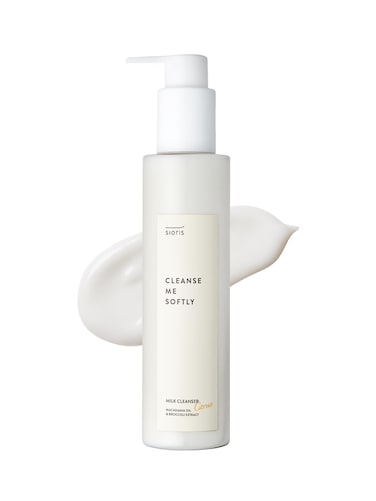 Sioris Cleanse me softly milk cleanser Citrus scent Vegan Daily gentle skin cleanser natural citrus 626 water Macadamia seed oil cleansing milk for dry and sensitive skin