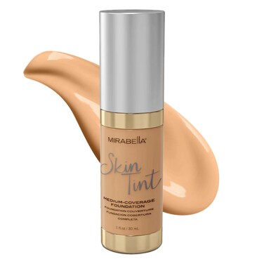 Mirabella Skin Tint Creme Liquid Foundation Makeup OilFree Mineral Foundation for Medium Coverage  wHyaluronic Acid Squalane  Allantoin for All Skin Types  IIN Neutral