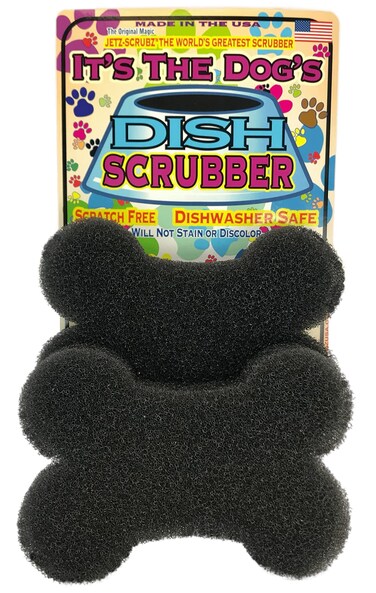 JetzScrubz Pets Scrubz Dog Bone Shape Dish Bowl Scrubber Pad 2