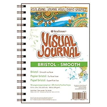Strathmore 300 Series Visual Bristol Journal 9x12 Smooth Wire Bound 28 Sheets White