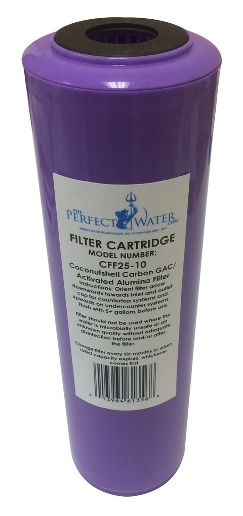 Home Master CFF2510 Jr F2 Replacement Fluoride Filter Fits Standard 10 Housings MultiStage Sediment Activated Alumina GAC Activated Coconut Shell Carbon Medias Compression Disks1 Count