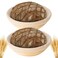10 inch Round Banneton Bread Proofing Basket Set of 2PCS Bread Dough Proofing Rising Rattan Basket  Liner for Baking Bread Making