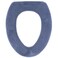 WarmnComfy Soft Toilet Seat Cover  Plush Thick Fabric Toilet Seat Warmer for Round  Elongated 14x18 Toilet Seats  Reusable MachineWashable EasyInstall  GiftReady Packaging  Infinity Blue