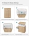 SONGMICS Laundry Hamper 396 Gallons 150L 3Section Laundry Basket Laundry Hamper with Lid Bamboo Foldable Removable and Machine Washable Liner for Laundry Room Bedroom Natural ULCB091N01