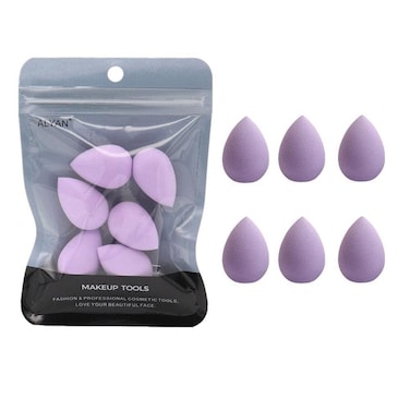 6PCS Purple Mini Makeup Sponge Small Beauty Sponge Blender Set for Beauty Blender Sponge for Foundation Powder Concealer and Eye ShadowHighlight and ContourUnder Eyes