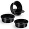 Cyimi 6 Inch Round Cake Pan Set of 3 Nonstick Coating Baking Round Cake Pans with Remvable Bottom for Birthday Layered CakesParty Circle Cake Tins With Wider Grips for Oven Air Fryer Black