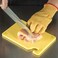 San Jamar SafTGrip Plastic Cutting Board with Safety Hook 6 x 9 x 0375 Yellow
