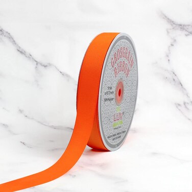 Creative Ideas 78Inch Solid Grosgrain Ribbon 50Yard Orange
