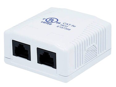 Monoprice Surface Mount Box Cat5e Double 107091 white