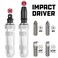 Powerbuilt 12 Inch Drive Impact Driver Set Extractor Tool Slotted or Phillips Screwdriver Bits Remove Rusted Damaged Screws  648002 Large