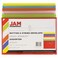 JAM Paper Plastic Envelope with Button and String Tie Closure  Legal Booklet  9 34 x 14 12 x 1 14 Assorted Primary Colors  6pack