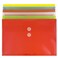 JAM Paper Plastic Envelope with Button and String Tie Closure  Legal Booklet  9 34 x 14 12 x 1 14 Assorted Primary Colors  6pack