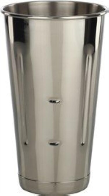 Libertyware Stainless Steel Malt Milkshake Ice Cream Mixer Mixing Cup 30 oz Silver