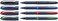 Schneider One Business Rollerball Pen 06 mm UltraSmooth Tip Blue Barrel FourPack One Each of Black Red Blue Green 183094