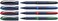 Schneider One Business Rollerball Pen 06 mm UltraSmooth Tip Blue Barrel FourPack One Each of Black Red Blue Green 183094