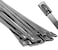 Electriduct 304 Stainless Steel Cable Ties 20 Inch 200 Lbs Heavy Duty Self Locking Ball Lock Zip Ties UV Resistant 100 Pack