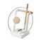 Yamazaki Home Ladle  Lid Rest  Kitchen Utensil Organizer Stand for Cooking Steel  Wood White