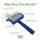 Show Tech Tuffer Than Tangles Slicker Brush for Dog Grooming with Long Soft Pins Medium Size Perfect for Doodle Breeds Angled Pins for Dematting Remove Undercoat Comfort Grip Handle