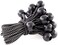 Kotap BB6B Ball Bungee Cord HeavyDuty  Versatile Indoor  Outdoor Tarp TieDown Organize  Secure 6Inch Black 50 Pack