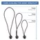 Kotap BB6B Ball Bungee Cord HeavyDuty  Versatile Indoor  Outdoor Tarp TieDown Organize  Secure 6Inch Black 50 Pack