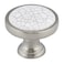 Richelieu Hardware BP4418195304 Cherbourg Collection 1 18 in 286 mm Crackle White and Brushed Nickel Eclectic Cabinet Knob Crackle White Brushed Nickel Finish