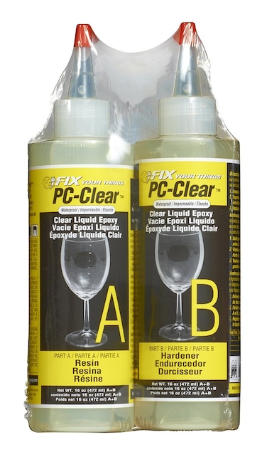 PC Products PCClear Epoxy Adhesive Liquid 16oz in Two Bottles Clear 70161