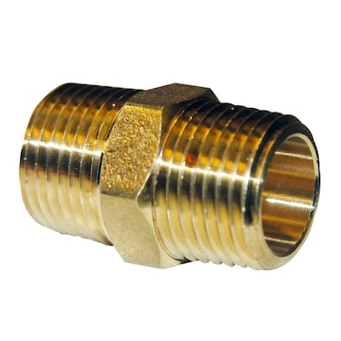 LASCO 178669 34Inch Male Pipe Thread Brass Hex Nipple
