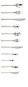 Fortessa Still 1810 Stainless Steel Flatware 5 Piece Place Setting Service for 1Silver