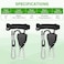 iPower GLROPE 1Pair 18 Inch 8Feet Long Heavy Duty Adjustable Rope Clip Hanger 150lbs Weight Capacity Reinforced Metal Internal Gears 1 Pack Black