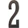 Distinctions by Hillman 843256 4Inch Die Cast SelfAdhesive House Address Aged Bronze Number 2