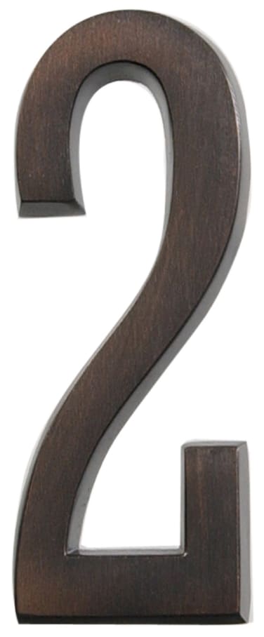 Distinctions by Hillman 843256 4Inch Die Cast SelfAdhesive House Address Aged Bronze Number 2