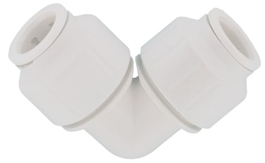 John Guest Speedfit 12 Inch CTS 90 Degree Union Elbow Push to Connect Plastic Plumbing Fitting White PEI0320P