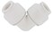 John Guest Speedfit 12 Inch CTS 90 Degree Union Elbow Push to Connect Plastic Plumbing Fitting White PEI0320P