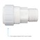 John Guest Speedfit 12 Inch CTS x 12 Inch NPT Pushfit Male Connector Push to Connect Plastic Plumbing Fitting White PSEI012024P