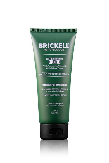 Brickell Mens Products Daily Strengthening Shampoo for Men Natural and Organic Featuring Mint and Tea Tree Oil To Soothe Dry and Itchy Scalp Sulfate Free and Paraben Free 34 Ounce Scented