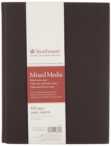 Strathmore 5668 500 Series Hardbound Mixed Media Art Journal 85x11 32 Sheets