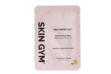 SKIN GYM Gold Foil Face Mask  With Bakuchiol and Super Hydra Complex With Sodium Hyaluronate and Amino Acids Soothing Anti Aging Depuffing and Anti Wrinkle 1 Pack