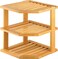Bamboo Kitchen Corner Shelf  Countertop Organizer  Kitchen Shelf 3 Tier Cabinet Plate Rack Kitchen Storage Organizer